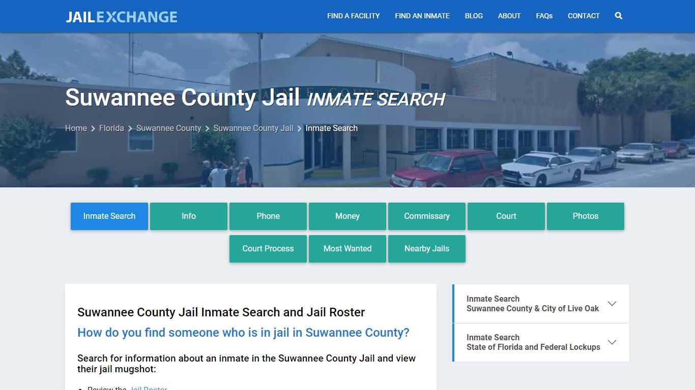 Inmate Search: Roster & Mugshots - Suwannee County Jail, FL