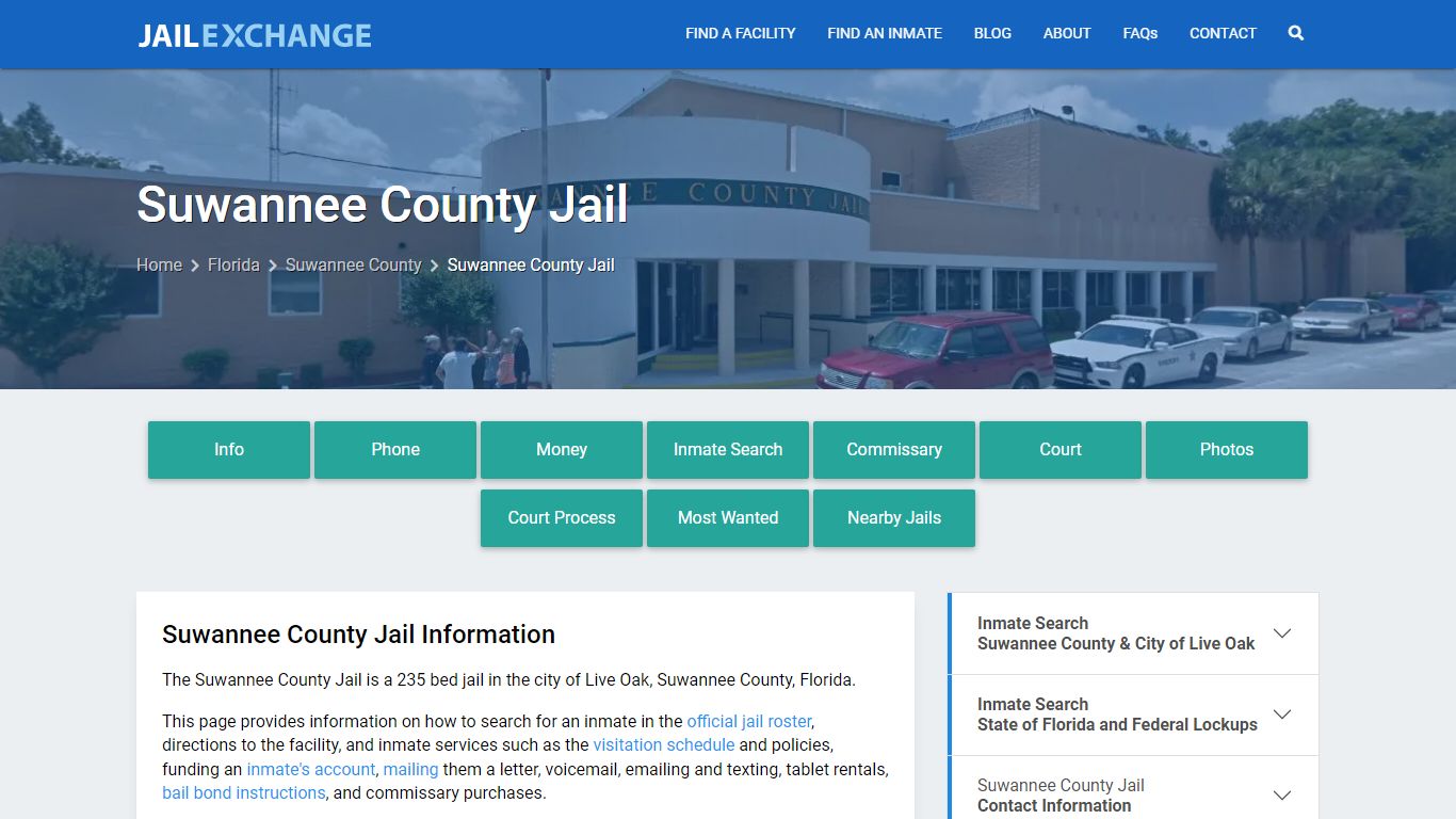 Suwannee County Jail, FL Inmate Search, Information